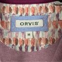 Orvis  Signature Softest Trim Print Quarter Zip Sweatshirt Sweater Lavender M Photo 2