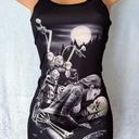 Black, Skeleton Graphic, Pajama Set Black Size M Photo 0