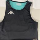 Kappa NEW S Small Open back  Kombat System Athletic Tank Top Black/Green/White Photo 0