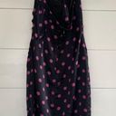 Betsey Johnson  Silk Y2K Polka Dot Black Pink Mini Dress Vintage Photo 3