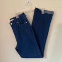 Nine West  Kick Flare dark wash denim bootcut jean ~ raw hem ~ women’s size 8 Photo 0