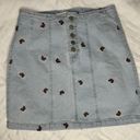 Tinseltown Embroidered Denim Skirt Size Medium Photo 0