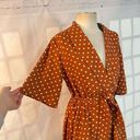 Pretty Little Thing  nwt terracotta collared polka dot short sleeve mini dress si Photo 4