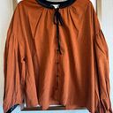 Treasure & Bond Velvet Trim Blouse Plus Size New Photo 1