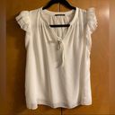 T Tahari White Sleeveless Blouse Photo 1