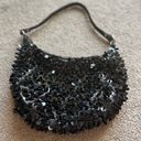 Hot Kiss  Black Sequin Satchel Flapper Style Over Shoulder Purse Glam Era Tour Photo 10