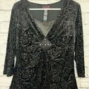 Y2K Clothing Co by Notations black bejeweled top size L. Size L Photo 1