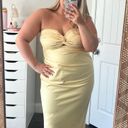 Hello Molly Forever Trend Strapless Satin Maxi Dress Yellow Photo 1