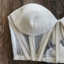 Retrofete Lex Top Strapless Corset Bustier White Rhinestone Medium NWT Bridal Photo 3