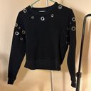 Good American  grommet sweater size 0 or XS slightly cropped but hangs at waist Photo 3