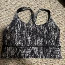 Lululemon  Energy Longline Bra Lino Slide Alpine White Black- Size 4 Photo 2