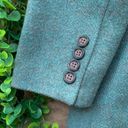 The Row Vtg Embassy Woolmark Wool Buttoned Blazer Coat Jacket Blue Gray Size 12 Photo 4