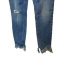 Free People We the Free Great Heights Frayed Hem Skinny Denim Jeans Photo 4