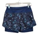 Sweaty Betty  London 2 in 1 Running Shorts Navy Teal Workout Gym Size XXS Photo 1