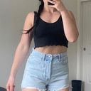 High Waisted Jean Shorts Size 6 Blue Photo 2