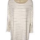 Hummingbird  Striped 3/4 Sleeve Ribbed Knit Top Women’s Size 3XL Photo 1