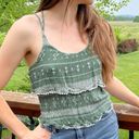 Forever 21 Strappy Tiered Lace Aztec Western Chevron Patterned Crop Top … Photo 1