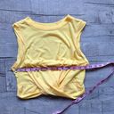 Free People Movement Yellow Twist Front Crop Top Athletic Festival Neon Tank XS Photo 3