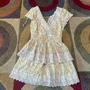 American Eagle NWT  Garden Party Ruffle Dress Yellow Floral Eyelet Size Small Photo 0