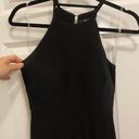 Jump Long Formal Black Dress Halter w/ Leg Slit Sz 1/2 NWT Photo 2