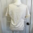 ZARA “Bendita Moda” White Lace, Ruffle Sleeve Tee Photo 2