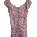 She & Sky  off the shoulder light mauve ruched body con dress women size L Photo 0