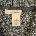 DKNY Gray Heather Knit Short Sleeve Cross Over V-Neck Pull Over Sweater Size M Photo 5