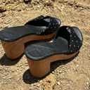 Los Angeles Apparel Platform slip on sandal slide 100% leather casual coastal hippie California Photo 4