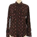 Something Navy  Floral Print Button Front Blouse Photo 0