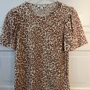 Nine West short sleeve animal print top Photo 1