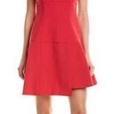 Cinq à Sept Cinq a Sept Jeanette Red Tie Shoulder Flare Mini Dress Size 4 NWT Photo 1