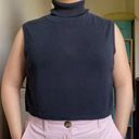 Orvis Black Crop Sleeveless Turtleneck Photo 0