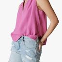 Lucky Brand  Women's Sleeveless Popover Shirt Super Pink Size Large New With Tags Photo 0