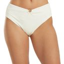 Quint Soul NWT  Malibu High Rise Ivory/White Ribbed Bikini Set - S/M Photo 5