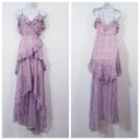 ASTR  the Label Lilac Multi Color Floral High Low Ruffle Dress Cold Dress Photo 2