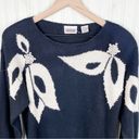 Vintage 80s 90s Country Suburbans Sweater Black Ivory Pearl Beading Size Small Photo 2