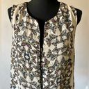 Modcloth Women’s Sleeveless Blouse White Size Medium Butterfly Print Photo 1