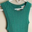 House of Harlow  1960 NWT Green Ribbed Sweater Dress Size Medium Sparkly Knit Photo 5