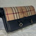 Burberry  Pebbled Plaid Navy Leather Blue Wallet Photo 2