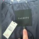 Talbots  Navy Sailboat Quilted Vest Nautical Coastal NWT Size Small Photo 2