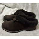 L.L.Bean  Clogs Dark Brown Suede Women’s Size 10M - Style OBNU9 Faux Fur Lined Photo 1