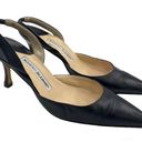 Manolo Blahnik Vintage  leather slingback pumps Size 36 1/2, 6.5US Photo 0