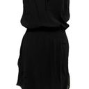 Babaton Aritzia Bramwell 100% Silk Black Smock Waist Dress Photo 3