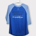 Athletic Works  "Perfect is Boring, Be Imperfectly You" Graphic Raglan Tee M Photo 1