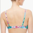 J.Crew  Blue and Rose Floral French Swim Bikini Top Bathing Suit Photo 3