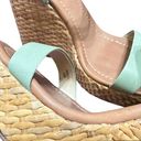 Kate Spade New York Dancer Seafoam Green Calf Straw Wedge Platform $258 Size 8.5 Photo 9