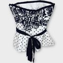 White House | Black Market  Floral and Polka Dot Corset Bustier Crop Top Size 4 New Photo 5