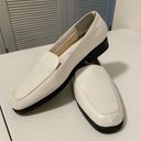 basic editions  women’s white faux leather slip ons — size 6W Photo 0