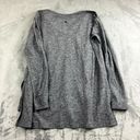 Lululemon  Womens Top Size 8 Grey Gray V-Neck Long Sleeve Flowy Thumb Holes Logo Photo 1