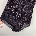 NWT Vintage Robby Len Y2K Polka Dot Ruffle One Piece Swimsuit Sz 14 Pin Up Style Black Photo 5